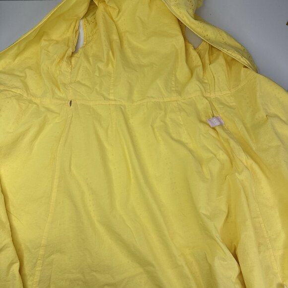 Draper James‎ Women's Yellow Eyelet Flutter Sleeve Wrap Luxury Dress 8/C36 - Picture 5 of 16